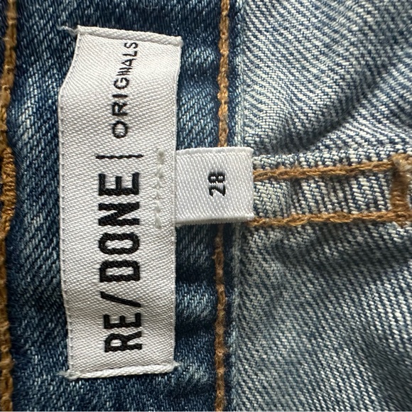 RE/DONE Originals High Rise Button Fly Jeans 28 Made in USA Vintage Wash - Picture 7 of 11